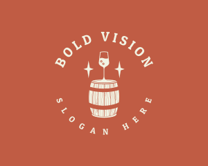 Liquor Wine Barrel logo design