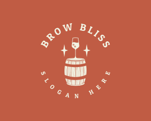 Liquor Wine Barrel logo design