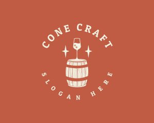 Liquor Wine Barrel logo design