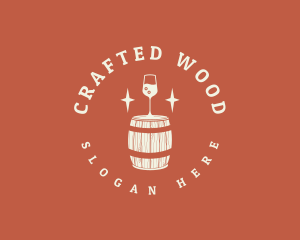 Liquor Wine Barrel logo design