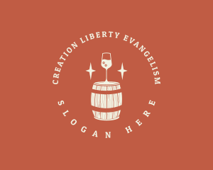 Liquor Wine Barrel logo design