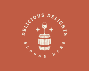 Liquor Wine Barrel logo design