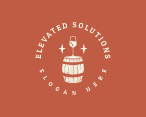 Liquor Wine Barrel logo design