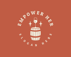 Liquor Wine Barrel logo design