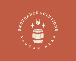 Liquor Wine Barrel logo design