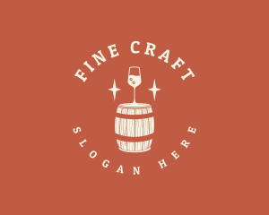 Liquor Wine Barrel logo design