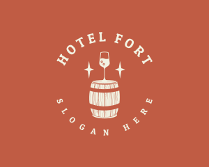 Liquor Wine Barrel logo design