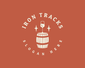 Liquor Wine Barrel logo design