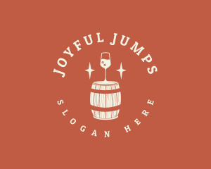 Liquor Wine Barrel logo design