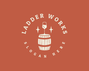 Liquor Wine Barrel logo design