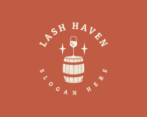 Liquor Wine Barrel logo design