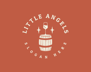 Liquor Wine Barrel logo design