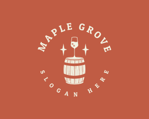 Liquor Wine Barrel logo design