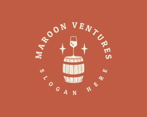 Liquor Wine Barrel logo design