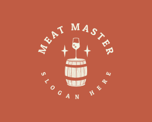 Liquor Wine Barrel logo design