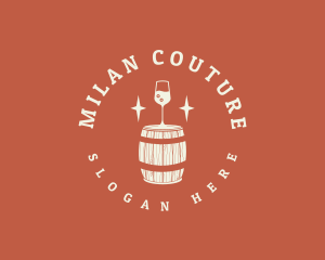 Liquor Wine Barrel logo design