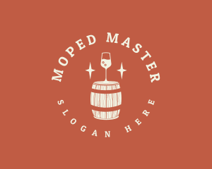 Liquor Wine Barrel logo design