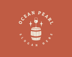 Liquor Wine Barrel logo design