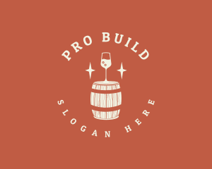 Liquor Wine Barrel logo design