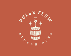 Liquor Wine Barrel logo design