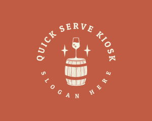 Liquor Wine Barrel logo design