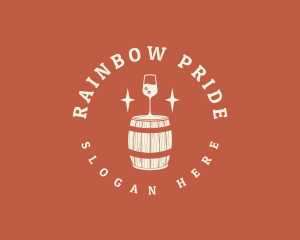 Liquor Wine Barrel logo design