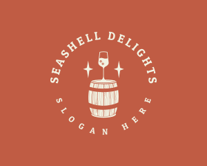 Liquor Wine Barrel logo design