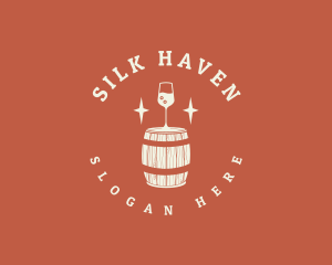 Liquor Wine Barrel logo design