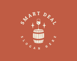 Liquor Wine Barrel logo design