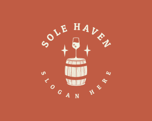 Liquor Wine Barrel logo design