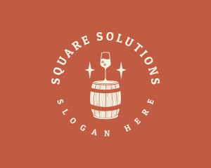 Liquor Wine Barrel logo design