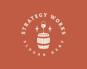 Liquor Wine Barrel logo design