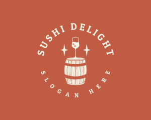 Liquor Wine Barrel logo design