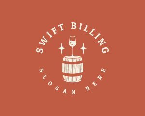 Liquor Wine Barrel logo design