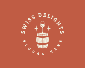 Liquor Wine Barrel logo design