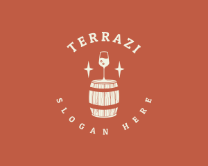 Liquor Wine Barrel logo design