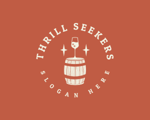 Liquor Wine Barrel logo design