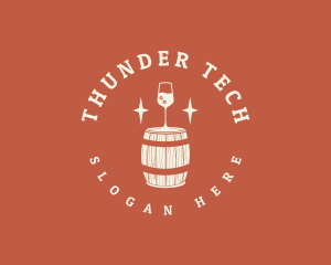 Liquor Wine Barrel logo design