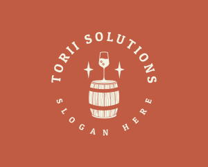 Liquor Wine Barrel logo design