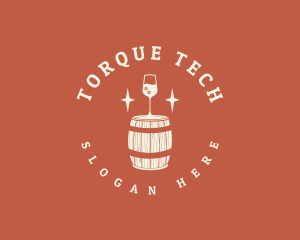 Liquor Wine Barrel logo design