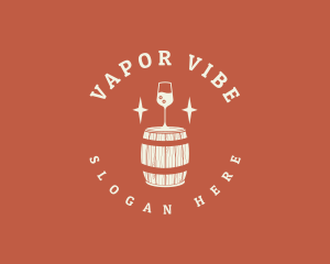 Liquor Wine Barrel logo design