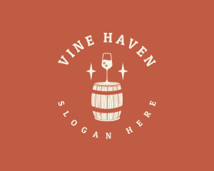 Liquor Wine Barrel logo design