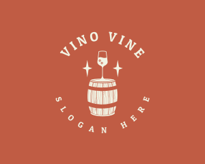 Wine - Liquor Wine Barrel logo design