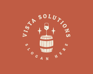 Liquor Wine Barrel logo design