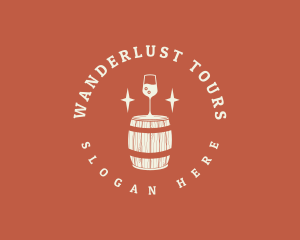 Liquor Wine Barrel logo design