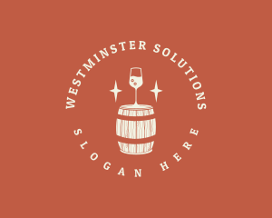 Liquor Wine Barrel logo design