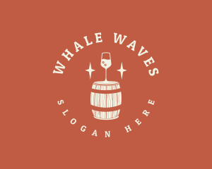 Liquor Wine Barrel logo design