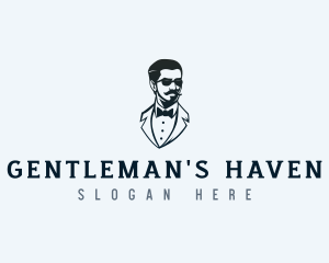 Suit Sunglasses Gentleman logo design