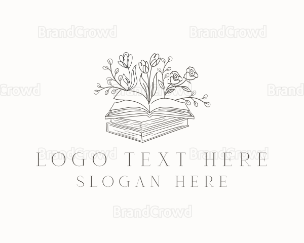 Rustic Floral Book Logo