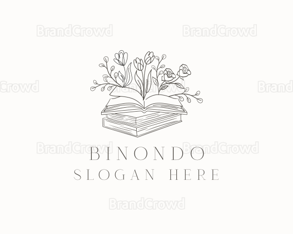 Rustic Floral Book Logo